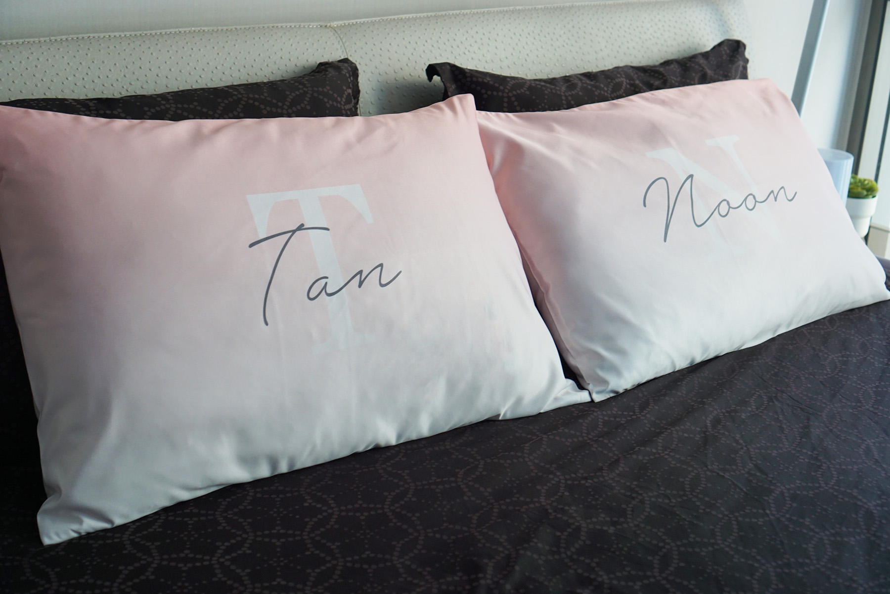 ปลอกหมอนหนุนคู่ พิมพ์ลายเต็มผืน Gradient - Peach