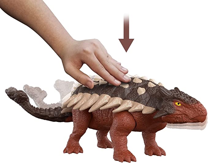 Mattel Jurassic World Roar Strikers Ankylosaurus (HDX36) แมทเทล จูราสสิค เวิลด์ ของเล่นแอ็กชั่นฟิกเกอร์ไดโนเสาร์ แองคิโลซอรัส