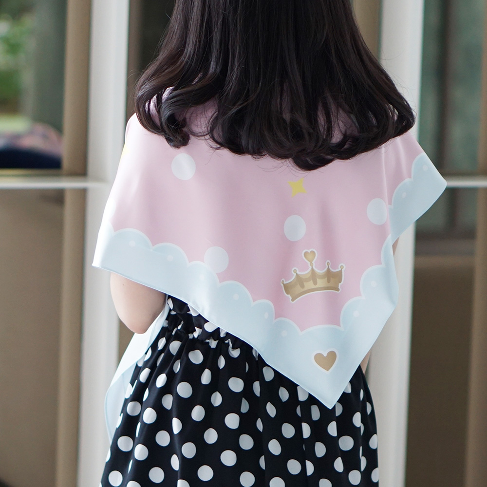 ผ้าพันคอ ลาย Princess - Pink พร้อมส่ง
