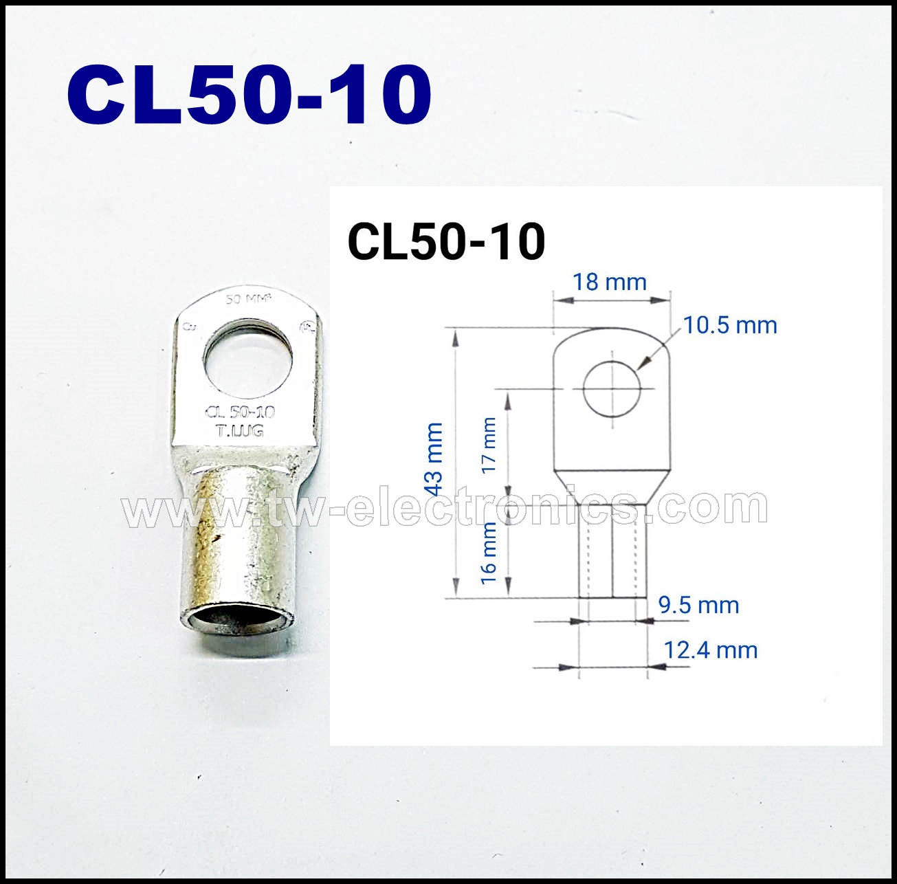 หางปลา ทรงยุโรป T-LUG / CL50-10