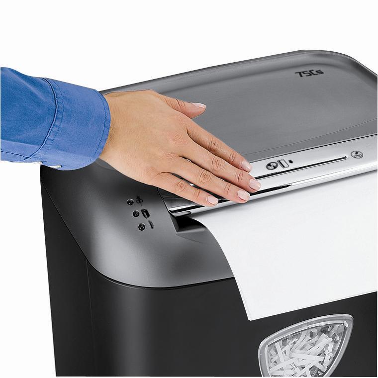 ขายถูก เครื่องทำลายเอกสาร Fellowes รุ่น 75Cs ครั้งละ 12 แผ่น แบบตัดละเอียด ( Cross Cut )