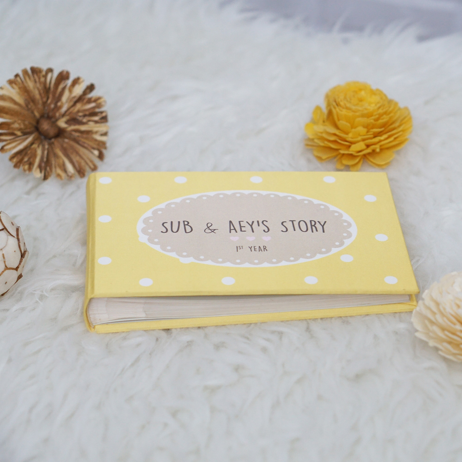 อัลบั้มสั่งทำใส่ชื่อ ลาย Polka Dot - Oval Label