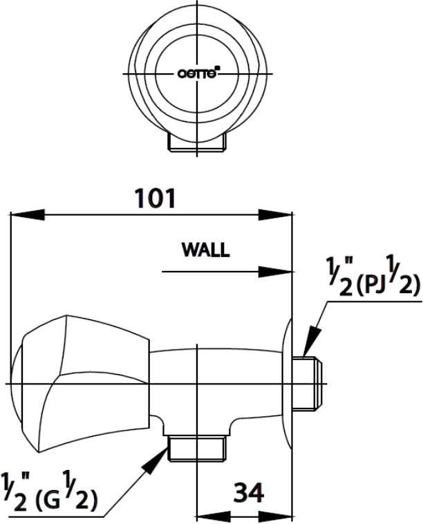 Cotto CT190C11(HM) วาล์วเปิด-ปิดน้ำ