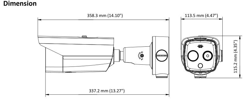 ขายถูก Hikvision Thermal Camera พร้อมตรวจวัดอุณหภูมิร่างกาย รุ่น DS-2TD2617B-6/PA(B)