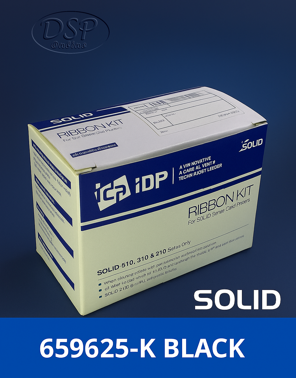 ขายถูก Solid ริบบอนดำแท้ IDP 659625 (K-Resin): พิมพ์ข้อความคมชัด 1,200 ภาพต่อม้วน 🖤