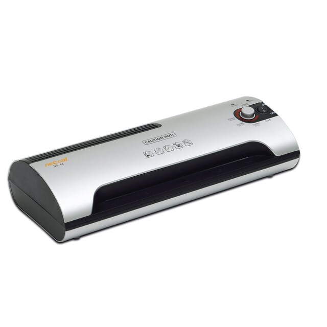 ขายถูก เครื่องเคลือบบัตร สีดำ-เงิน นีโอแคล ND-44 ขนาด A4 Laminator ประกันศูนย์