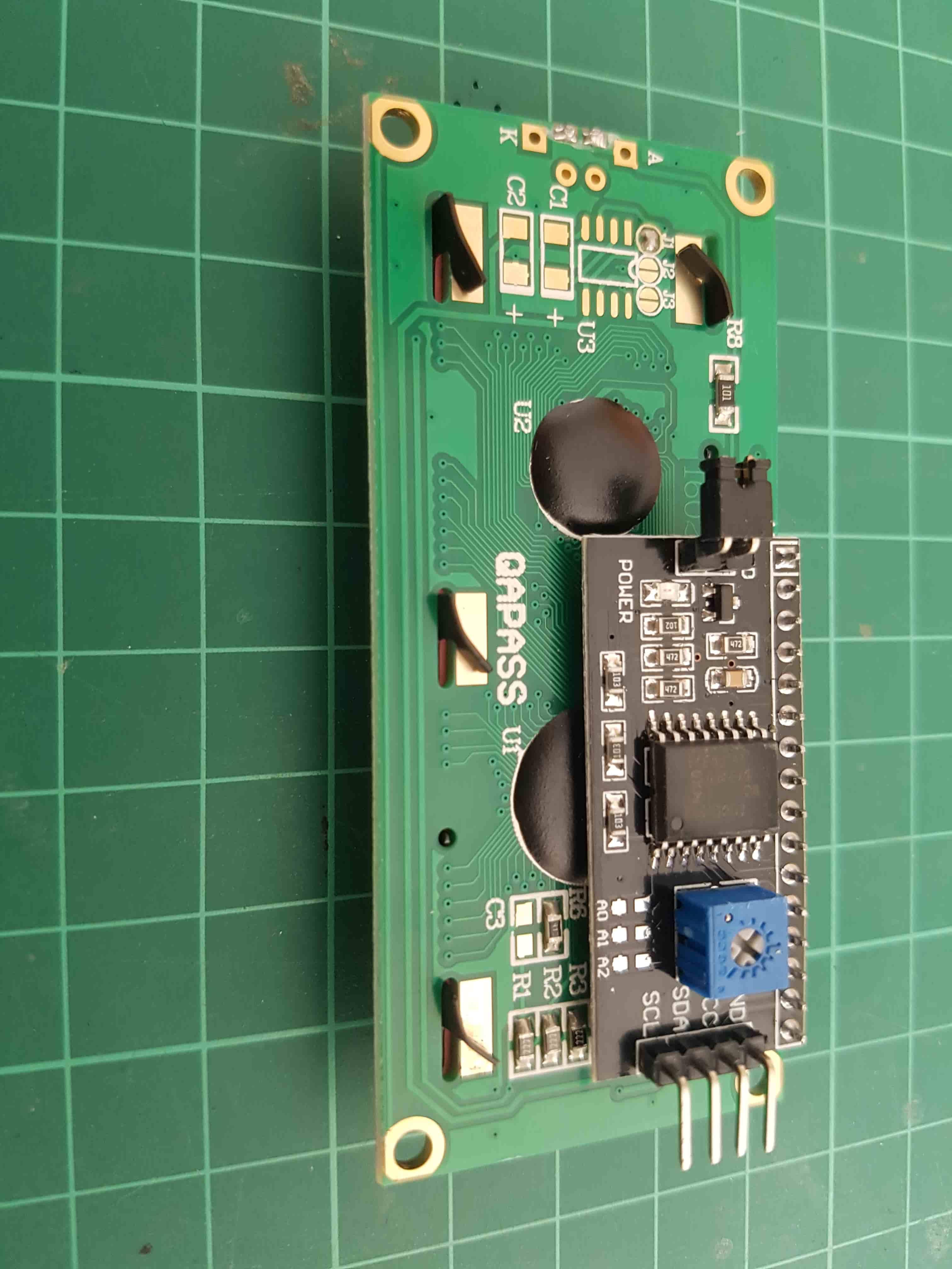 (Yellow green screen) LCD16x2 + I2C module