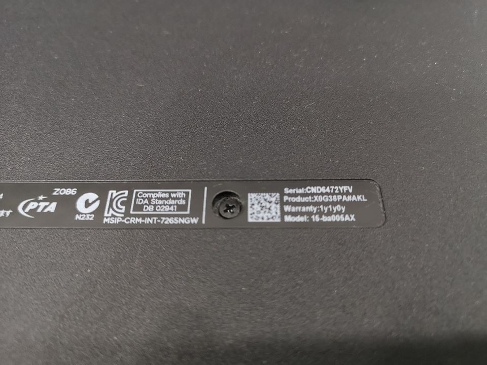 HP 15-ba005ax
