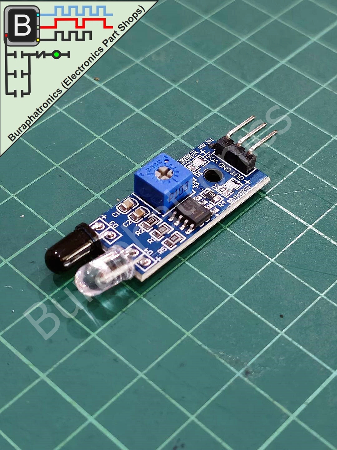 IR Infrared Sensor 3pin ( เซนเซอร์ตรวจจับ สีขาว-ดำ ตรวจจับวัตถุ )