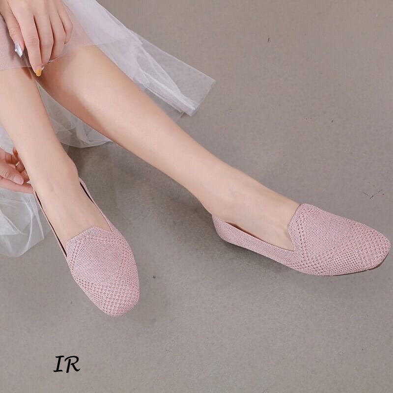 รองเท้าคัทชูไหมพรมนิ่ม (สีชมพู)