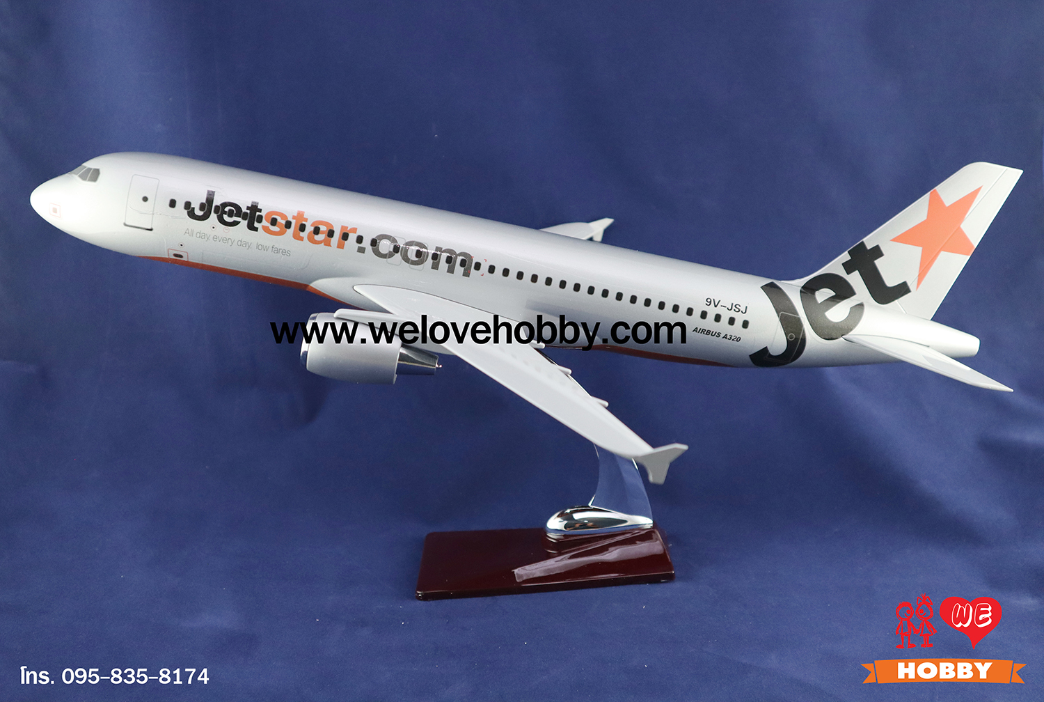 โมเดลเครื่องบิน Jet Star Airways (Airbus A320) ออสเตรเลีย ลำใหญ่