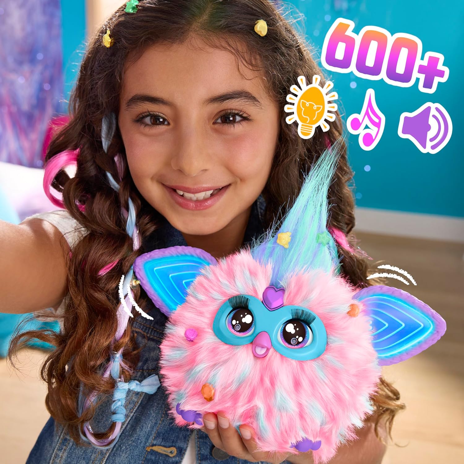 Hasbro Furby Cotton Candy Pink & Blue Plush Toy ฮาสโบร ตุ๊กตา เฟอร์บี้ คอทตอน แคนดี้ พิงค์ แอนด์ บลู ลิขสิทธิ์แท้