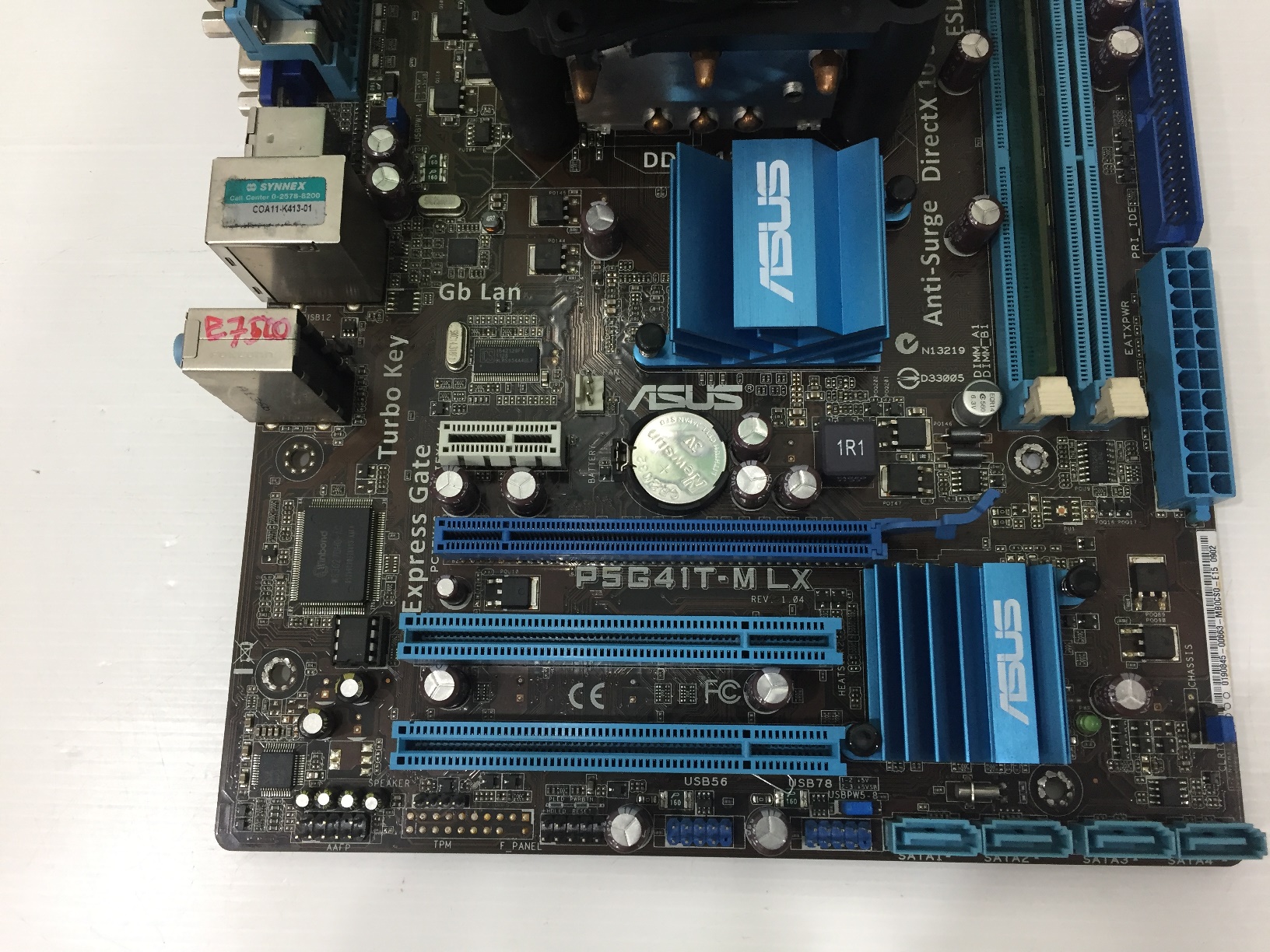 ASUS P5G41T-M LX + Core2 E7500 + พัดลม + ฝาหลัง