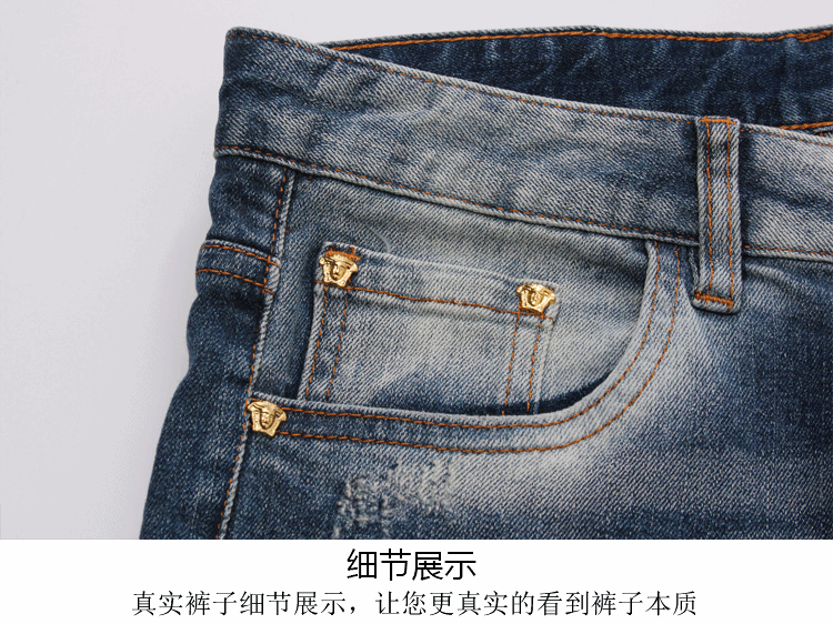 001009 ยีนส์ Ajaz James Style Versace Italy New Summer 2019 Jeans Denim Slim feet Size 28-38
