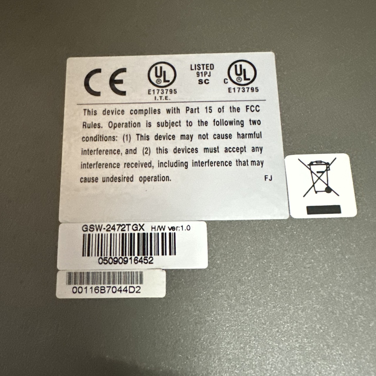สวิตซ์ LevelOne GSW-2472TGX 24-Port Layer 2 Smart 10/100 Ethernet Switch W/ Gigabit/SFP