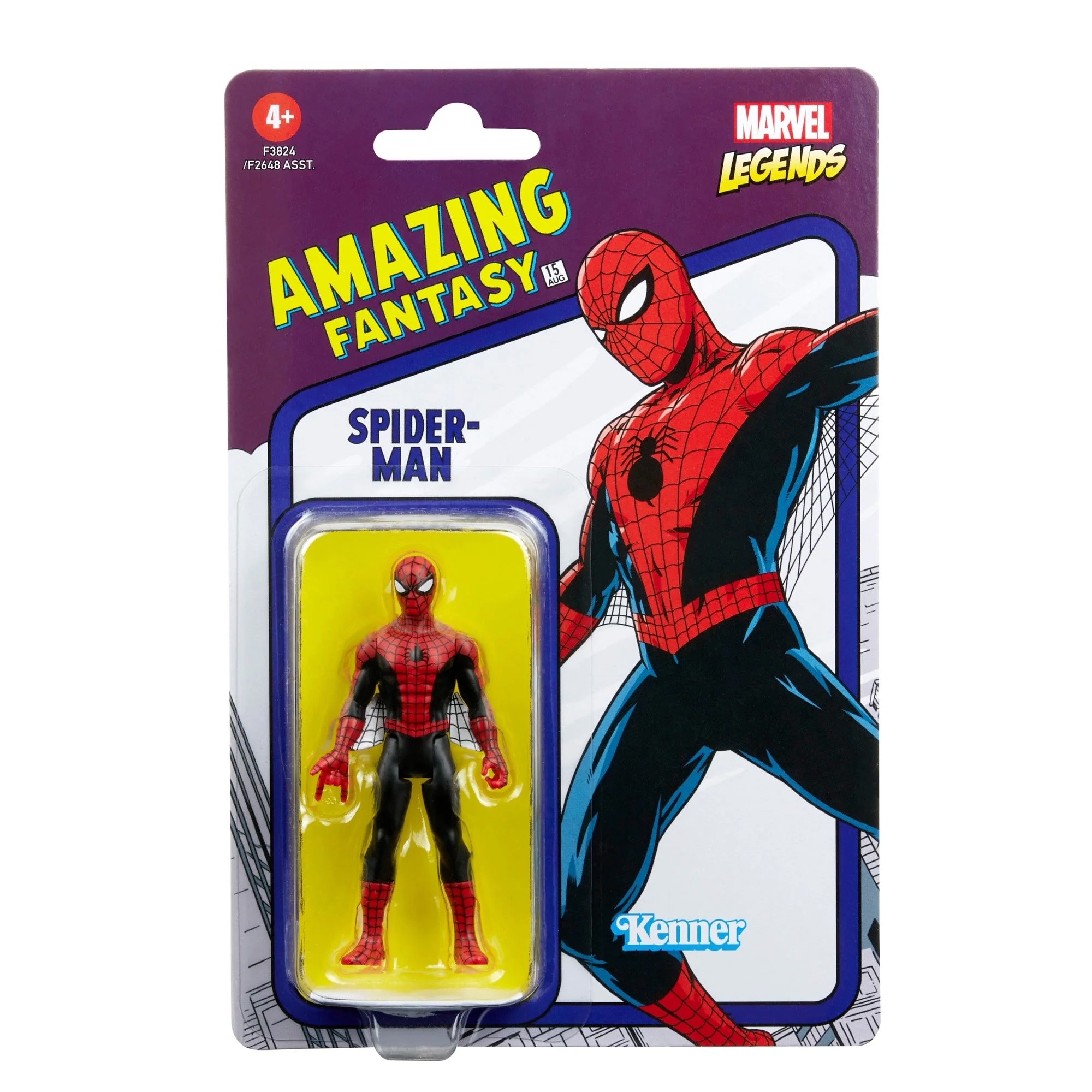 Hasbro Marvel Legends Series Spider-Man 3.75-inch Retro 375 Collection Action Figure ฮาสโบร มาร์เวล เลเจนด์ หุ่นโมเดลฟิกเกอร์ สไปเดอร์แมน ขนาด 3.75 นิ้ว ลิขสิทธิ์แท้