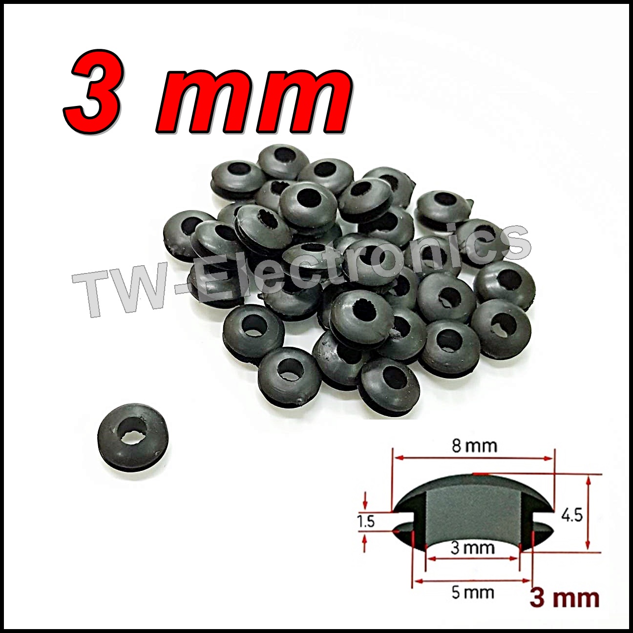 ลูกยางกันบาด 3 mm / RG301B