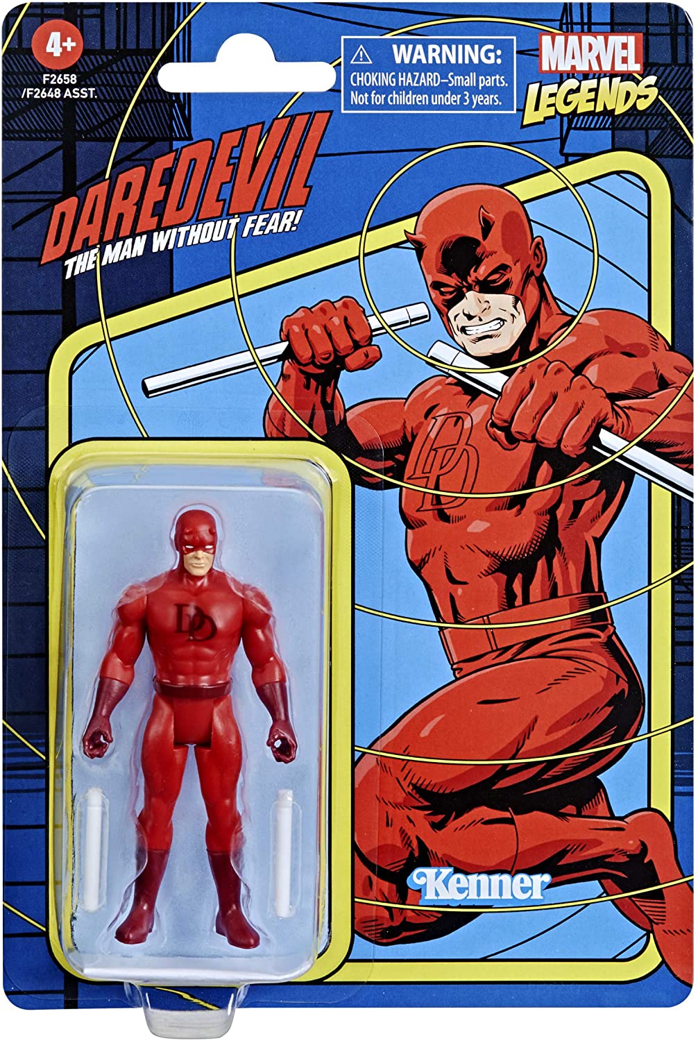 Hasbro Marvel Legends Series Daredevil 3.75-Inch Retro 375 Collection Action Figure ฮาสโบร มาร์เวล เลเจนด์ หุ่นโมเดลฟิกเกอร์ แดร์เดวิล ขนาด 3.75 นิ้ว ลิขสิทธิ์แท้