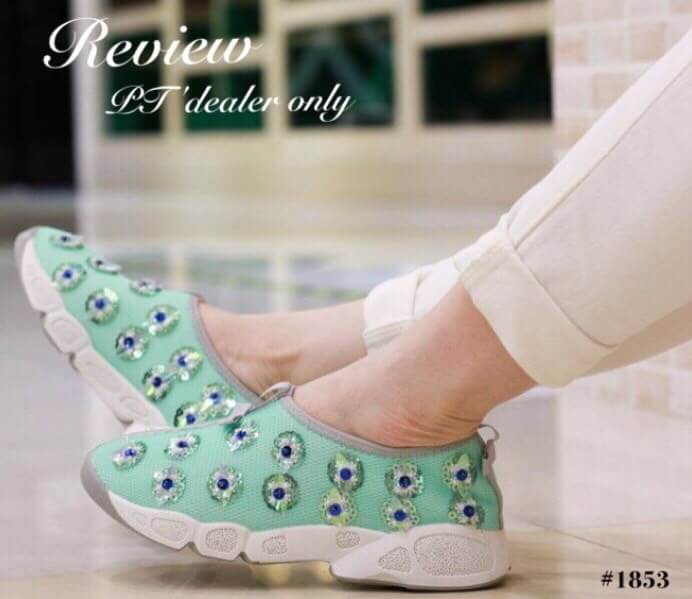 รองเท้า Dior Fusion Sneakers สีเขียวมินต์