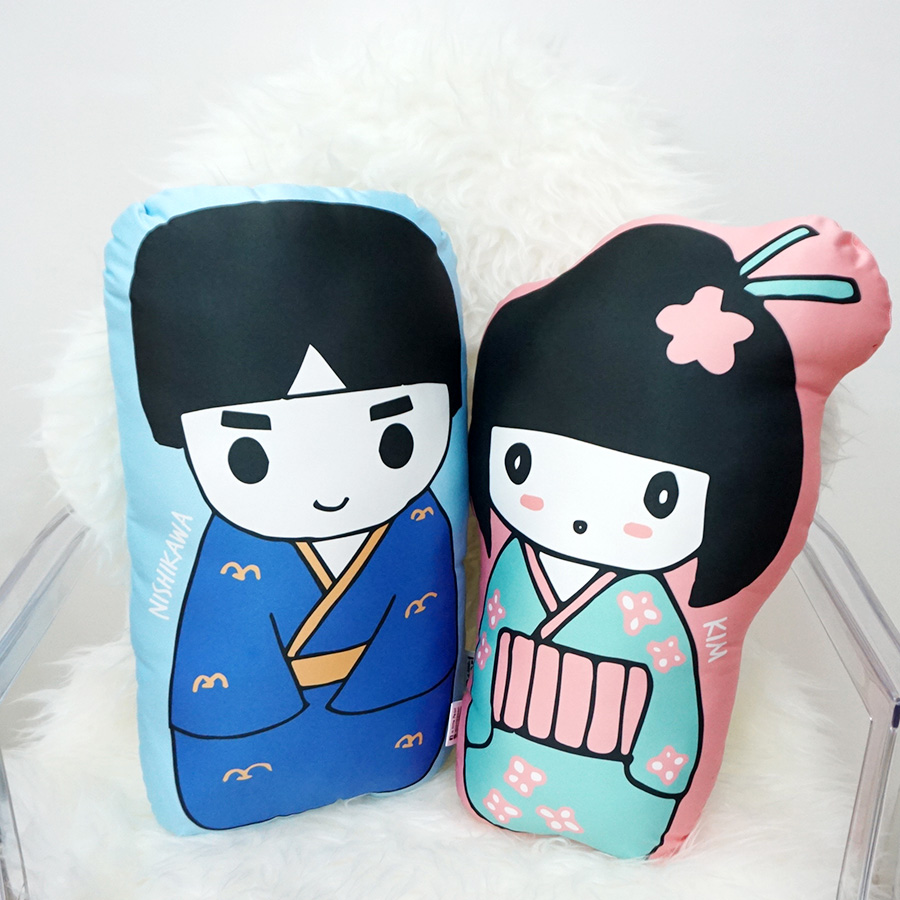 หมอนลาย Japanese Girl and boy