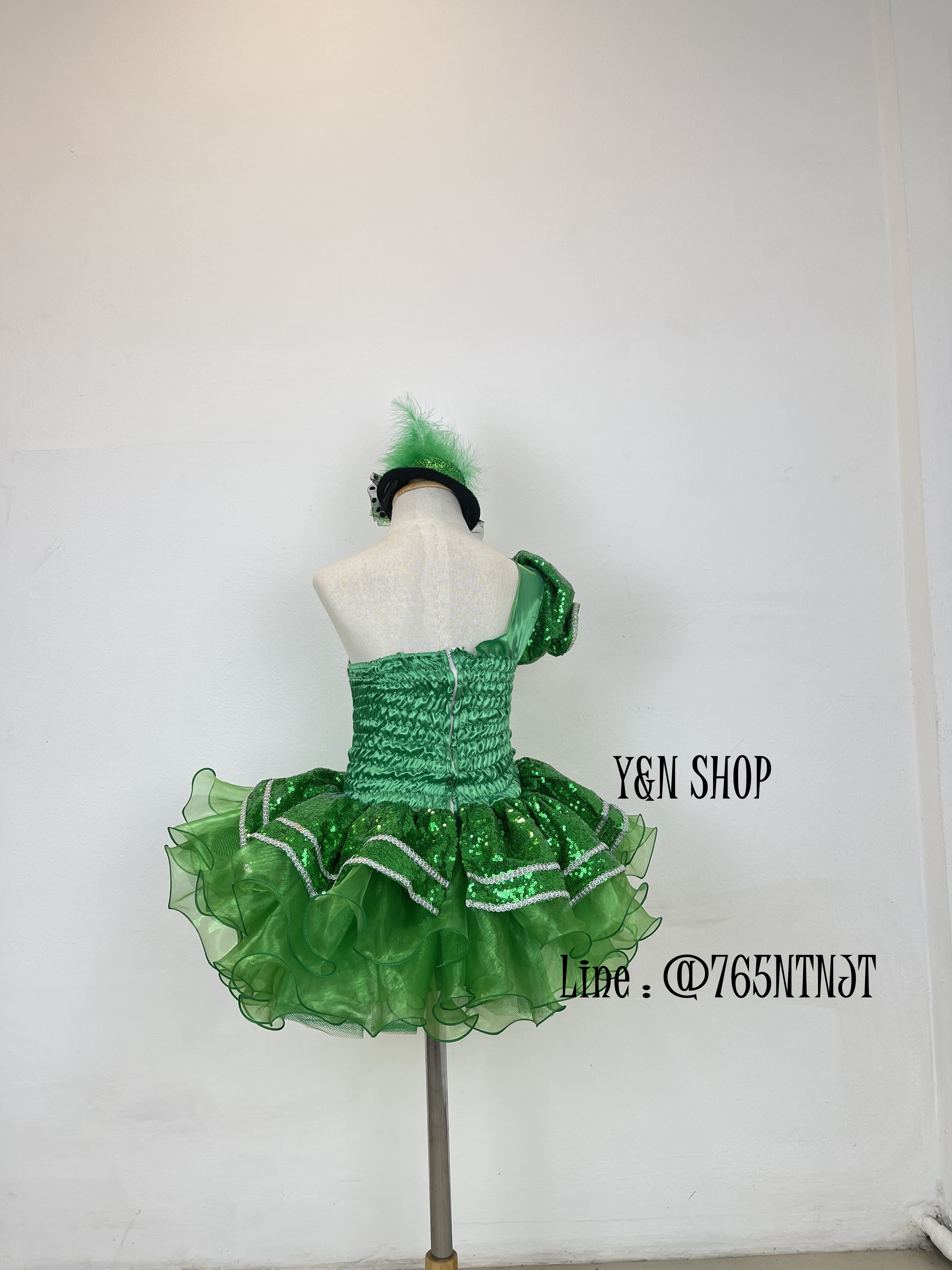 ชุดผ้าเกล็ดแขนตุ๊กตา ชุดดรัมเมเยอร์ ชุดดรัมเมเยอร์เด็ก ชุดเชียร์ลีดเดอร์เด็ก