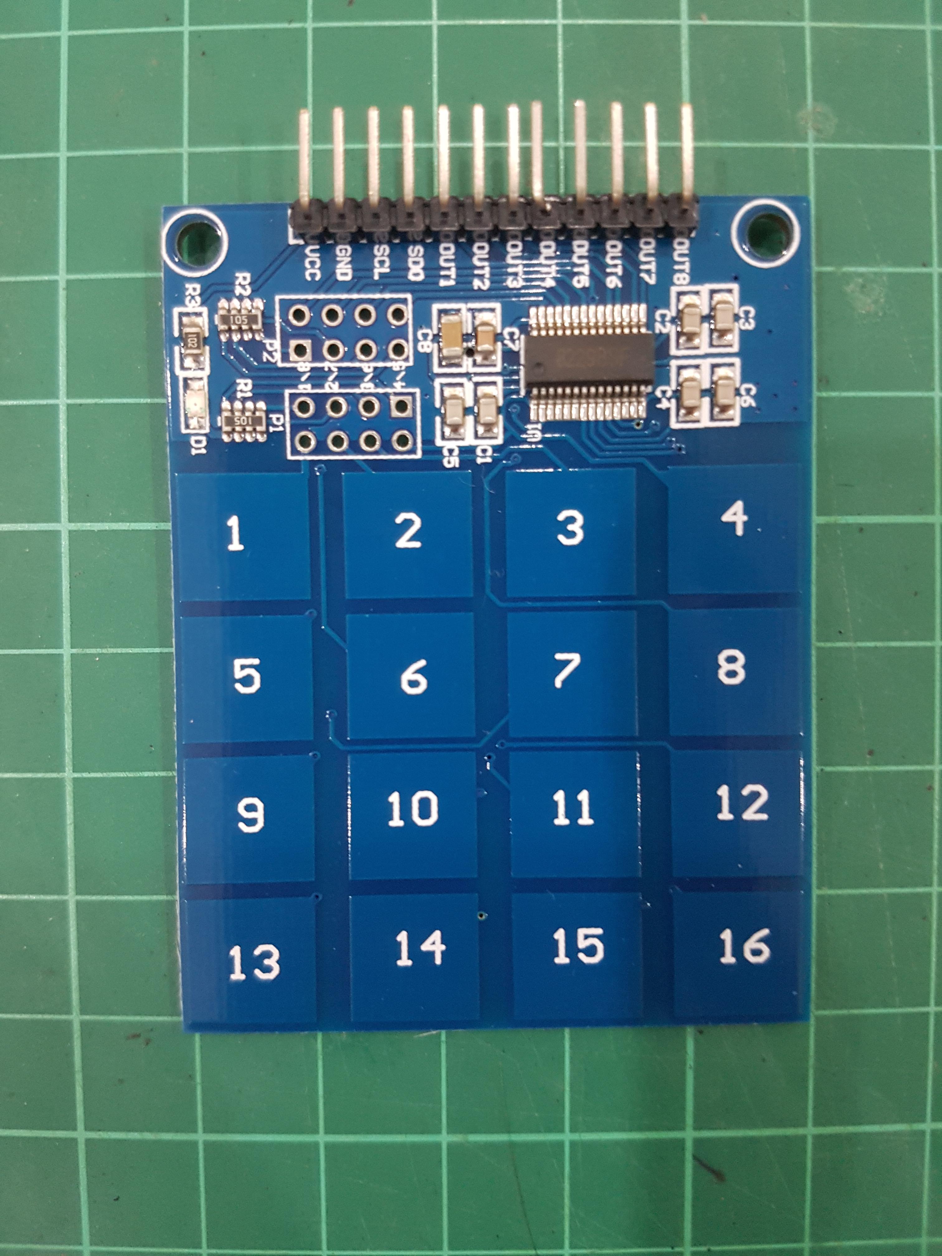 TTP229 16-channel capacitive