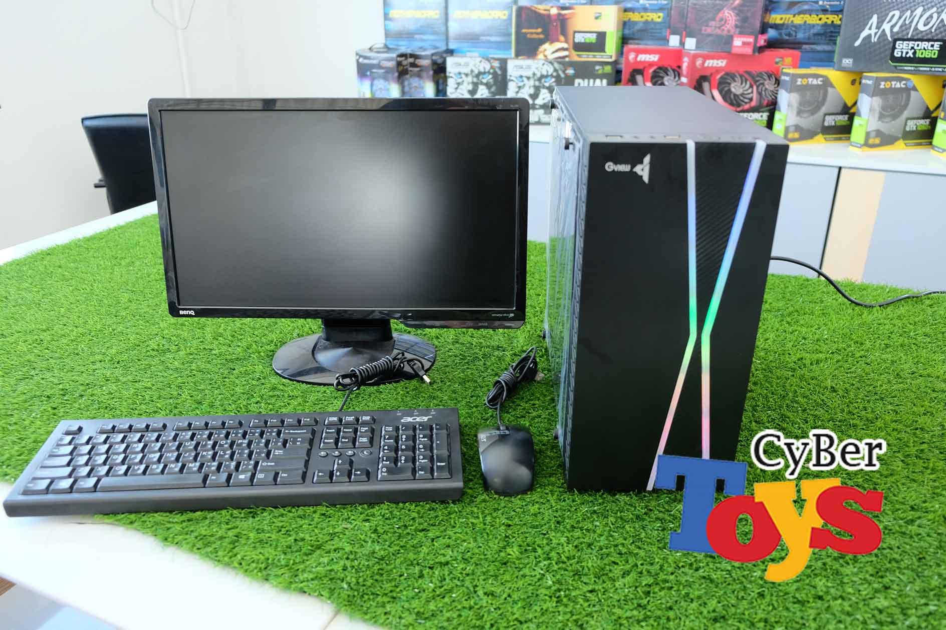 pc Gview ครบชุด จอ 19 นิ้ว พร้อมเม้าส์ คีร์บอร์ด usb wifi i7 2600 ram 8 GB HDD 500 vga rx560 4g