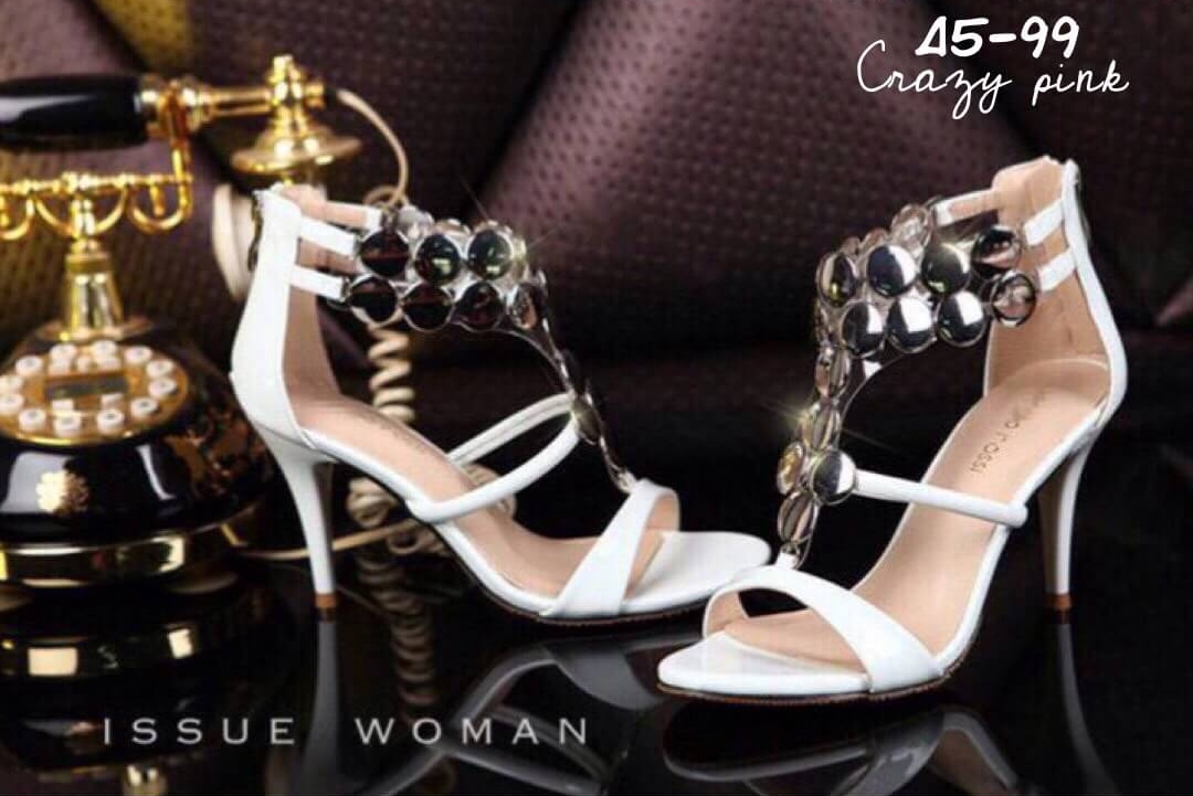 รองเท้าส้นเข็มสไตล์ Jimmy Choo (สีขาว)