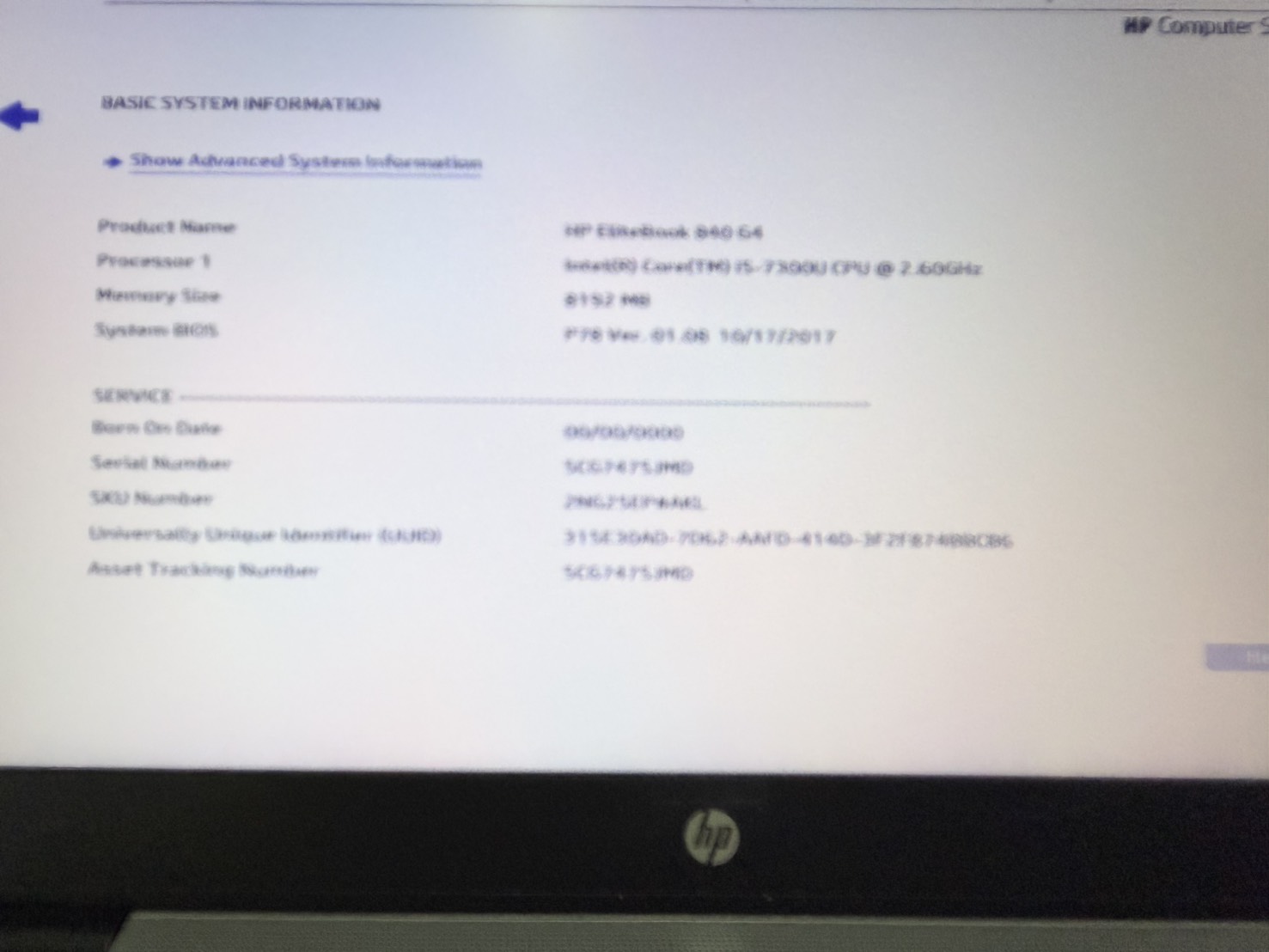 โน๊ตบุ๊ค HP EliteBook 840 G4 (i5-7300U/8GB/M.2 256GB) ไม่มี Adapter แบตเสื่อม จอ Bright จอมีรอย ขอบยางเสื่อม