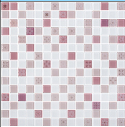 COTTO โมเสค กลาส เบลนด์ ฟลอร่า02 ชมพู(06S)(12x12)GA