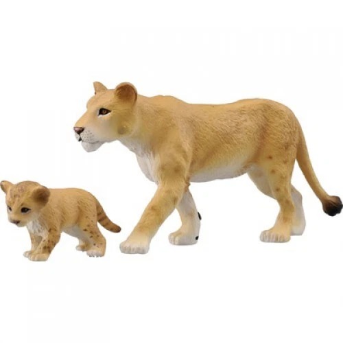 Takara Tomy - Ania AS-17 โมเดลสิงโตตัวเมีย กับลูกสิงโต Lion With Children