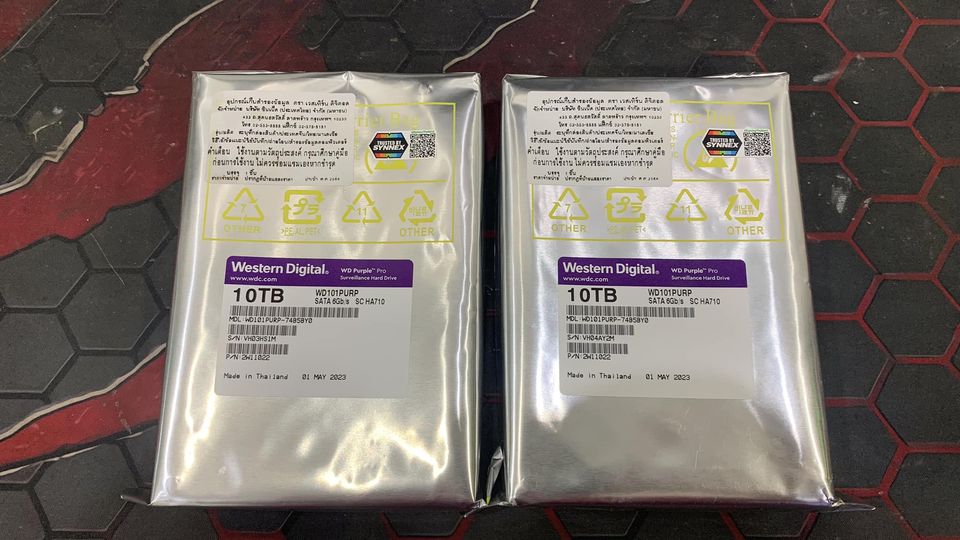 10 TB. HDD CCTV WD PURPLE PRO (7200RPM, 256MB, SATA-3, WD101PURP) ของใหม่ รับประกัน 5ปีเต็ม