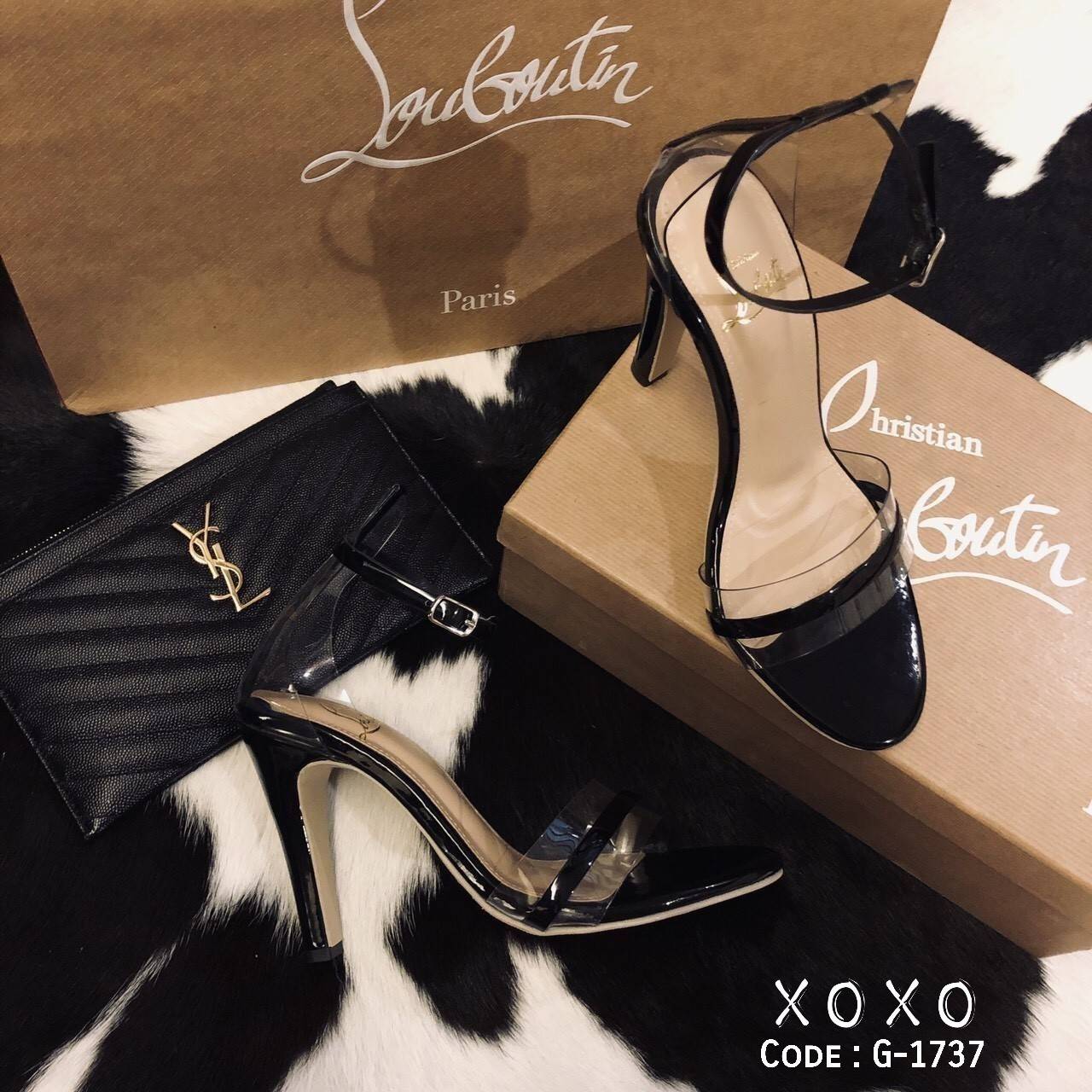 รองเท้าส้นสูงสไตล์ Christiant Loubotin (สีเงิน)