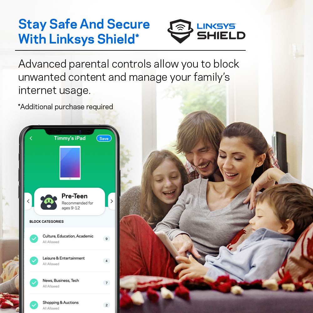 ขายถูก LINKSYS VELOP WHOLE HOME MESH WI-FI TRI-BAND(Pack 3) ส่งฟรี/ออกใบกำกับภาษีได้/ประกัน3ปี