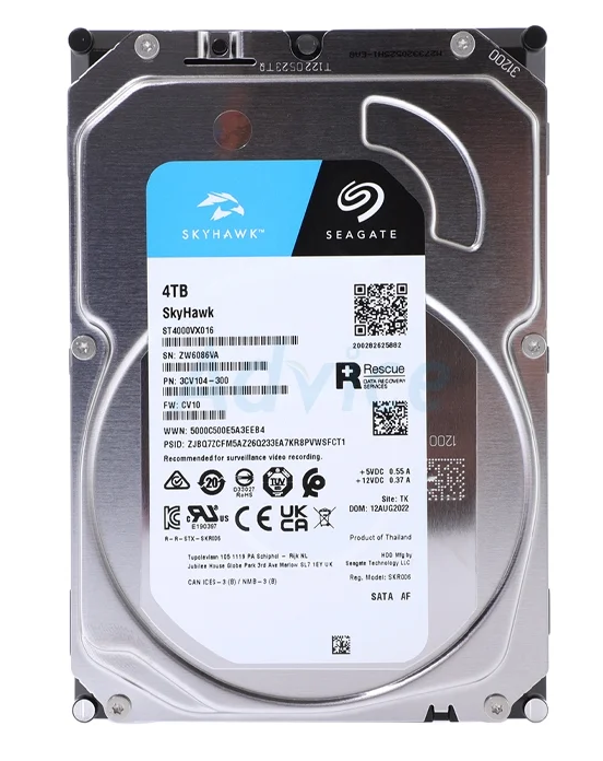 4.TB Seagate SkyHawk (256MB., 5900RPM, ST4000VX016) สินค้าใหม่ ประกันศูนย์ 09/2026