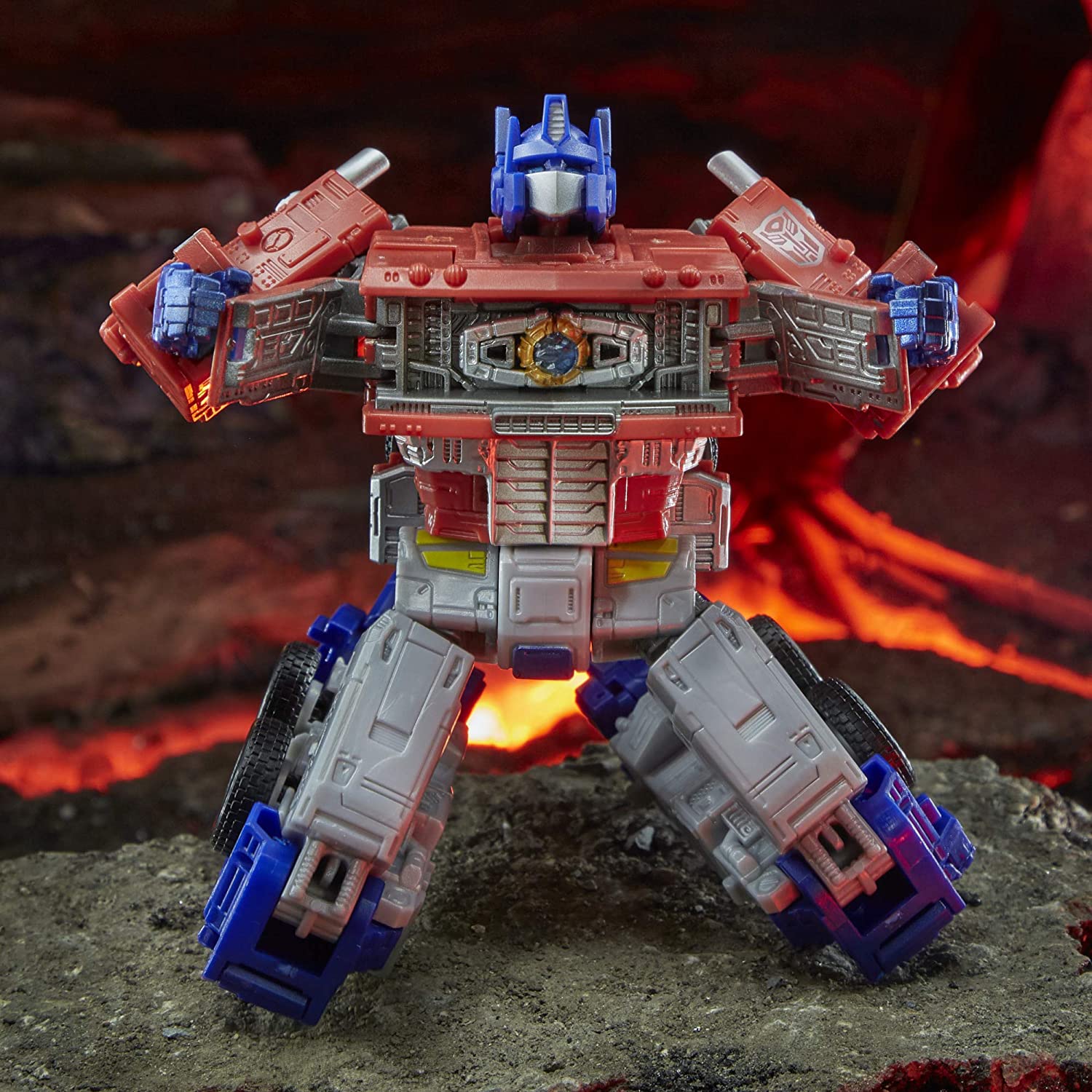 Hasbro Transformers Generations War for Cybertron Kingdom Leader WFC-K11 Optimus Prime Figure ฮาสโบร ทรานสฟอเมอร์ส เจเนอเรชั่น วอร์ ฟอร์ ไซเบอร์ตรอน คิงดอม ลีดเดอร์ คลาส WFC-K11 หุ่นยนต์ออพติมัส ไพรม์ 7 นิ้ว ลิขสิทธิ์แท้
