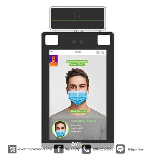 ขายถูก เครื่องสแกนใบหน้าตรวจวัดอุณหภูมิ Zkteco Proface X(Ti) Body Temperature Measurement Access Control
