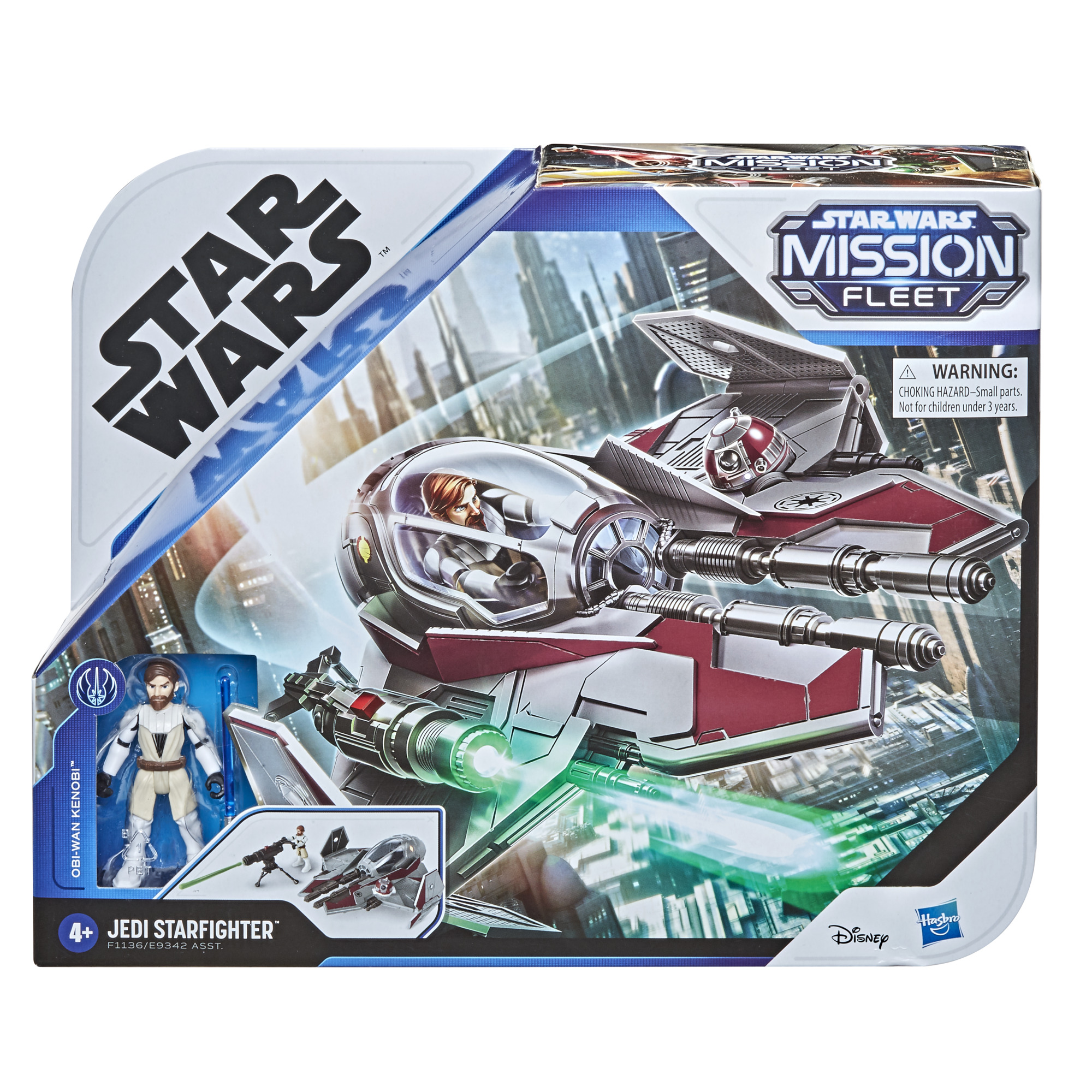 Hasbro Star Wars Mission Fleet Stellar Class Obi-Wan Kenobi Jedi Starfighter 2.5-Inch-Scale Figure and Vehicle ฮาสโบร สตาร์ วอร์ส หุ่นโมเดลฟิกเกอร์ โอบี-วัน เคโนบี ขนาด 2.5 นิ้ว และ ยานอวกาศ ลิขสิทธิ์แท้