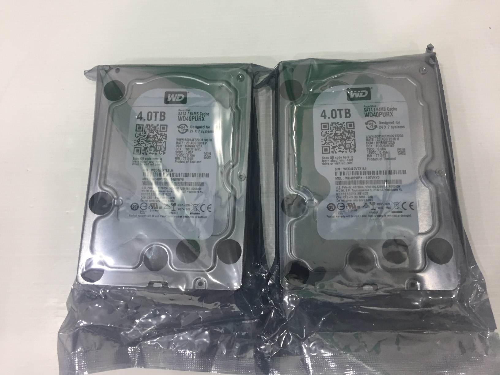 4TB. WD Purple WD40PURX ของใหม่เคลมมา
