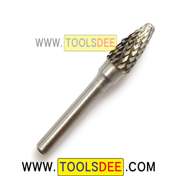 ดอกเจียรคาร์ไบด์ แกน 6 มิล หัวเจียรขนาด 10 มิล Double Cut