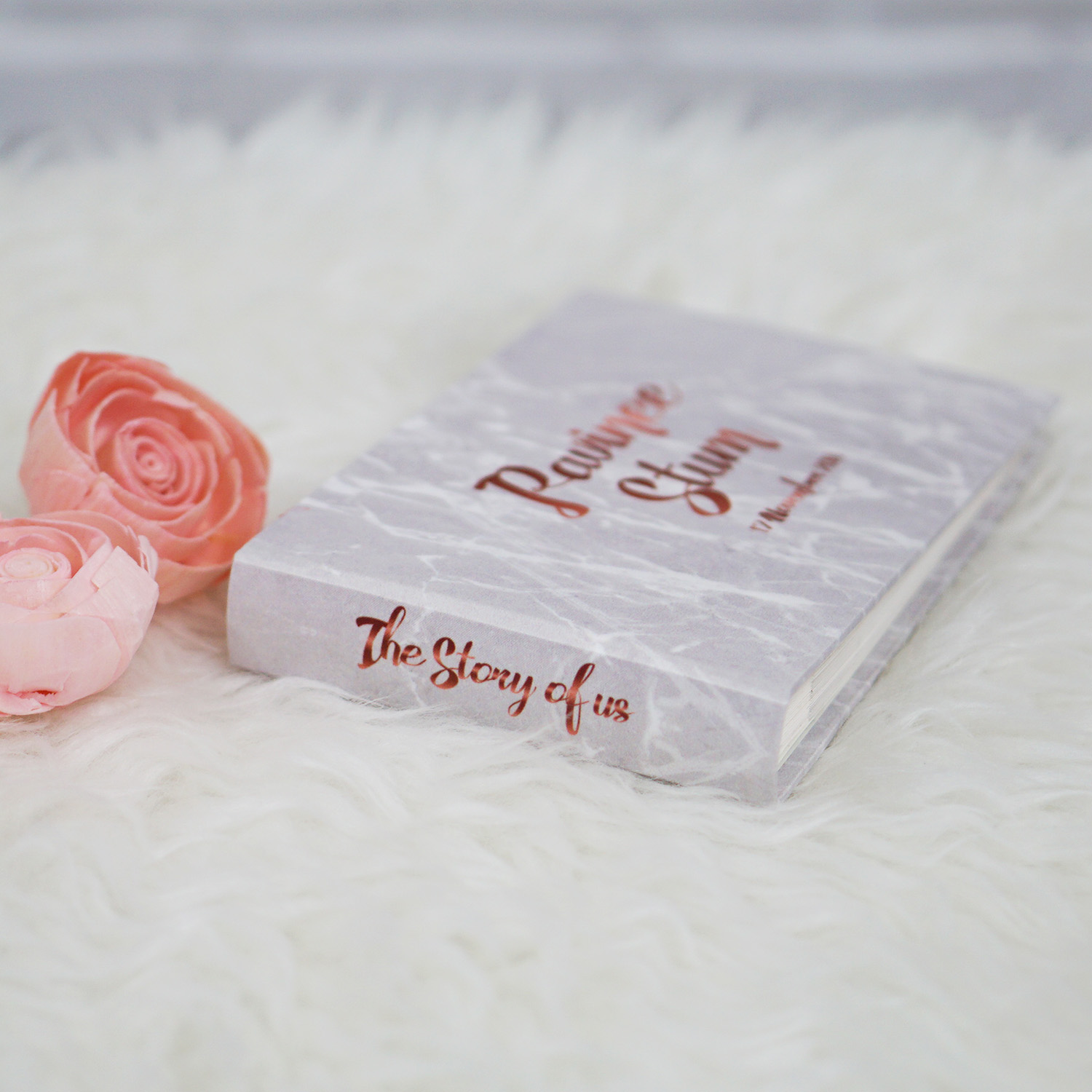 อัลบั้มสั่งทำใส่ชื่อ ลายหินอ่อนสีเทา - Grey Marble - Copper