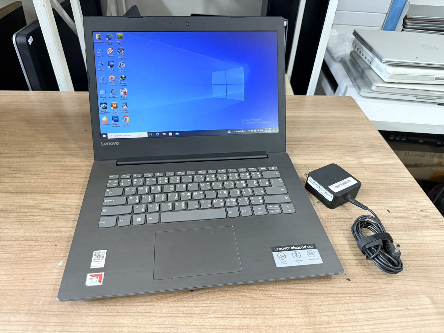 โน๊ตบุ๊ค Lenovo ideapad 330(A4-9125/4GB/HDD 500GB) + Adapter แบต 78%