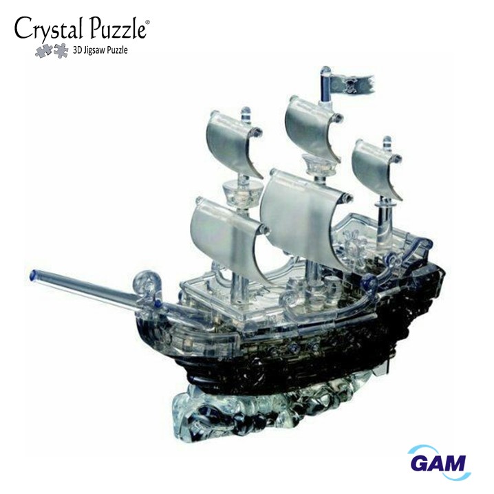 Pirate Ship Black_3D Crystal Puzzle