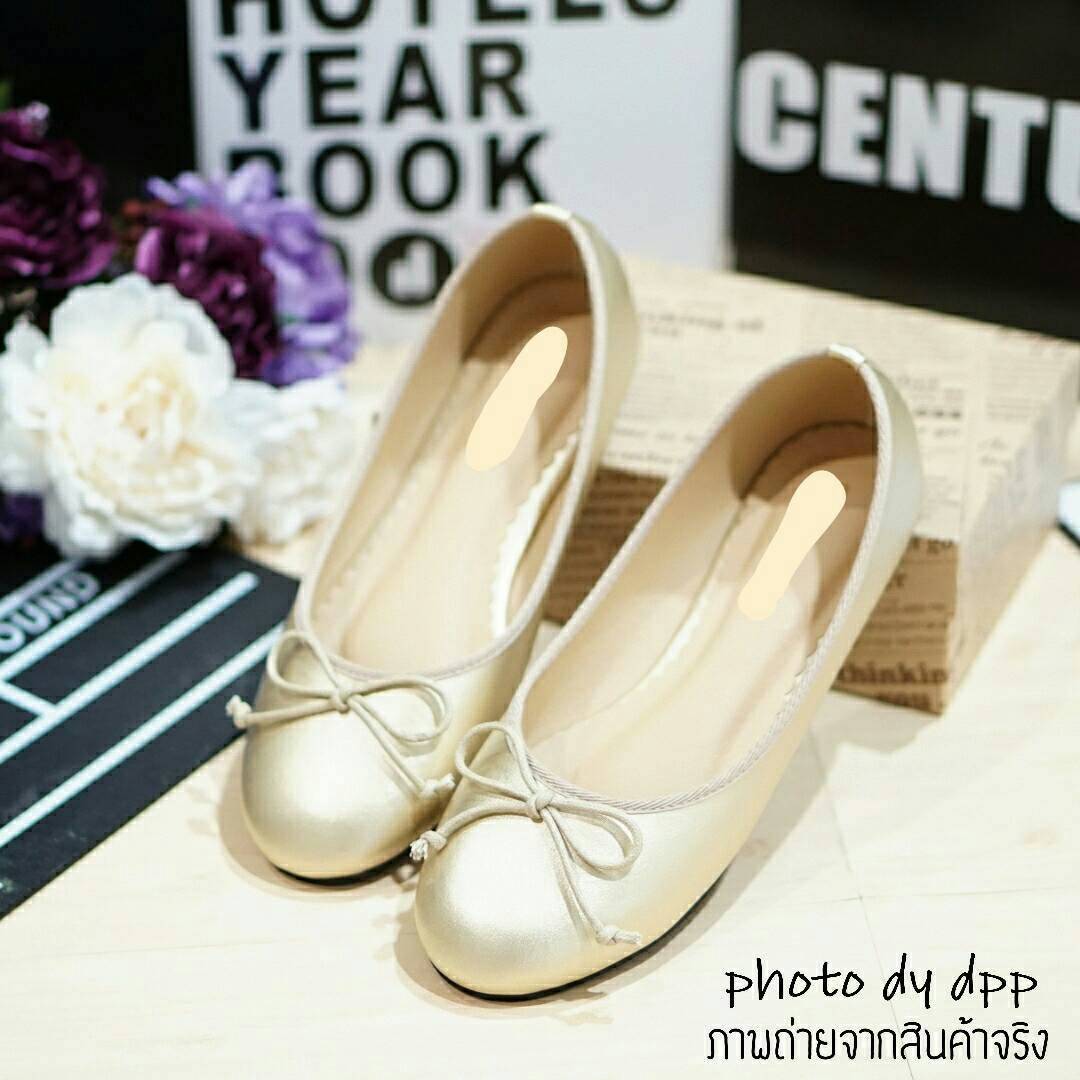 พร้อมส่ง : H&M Ballet flat (สีทอง)