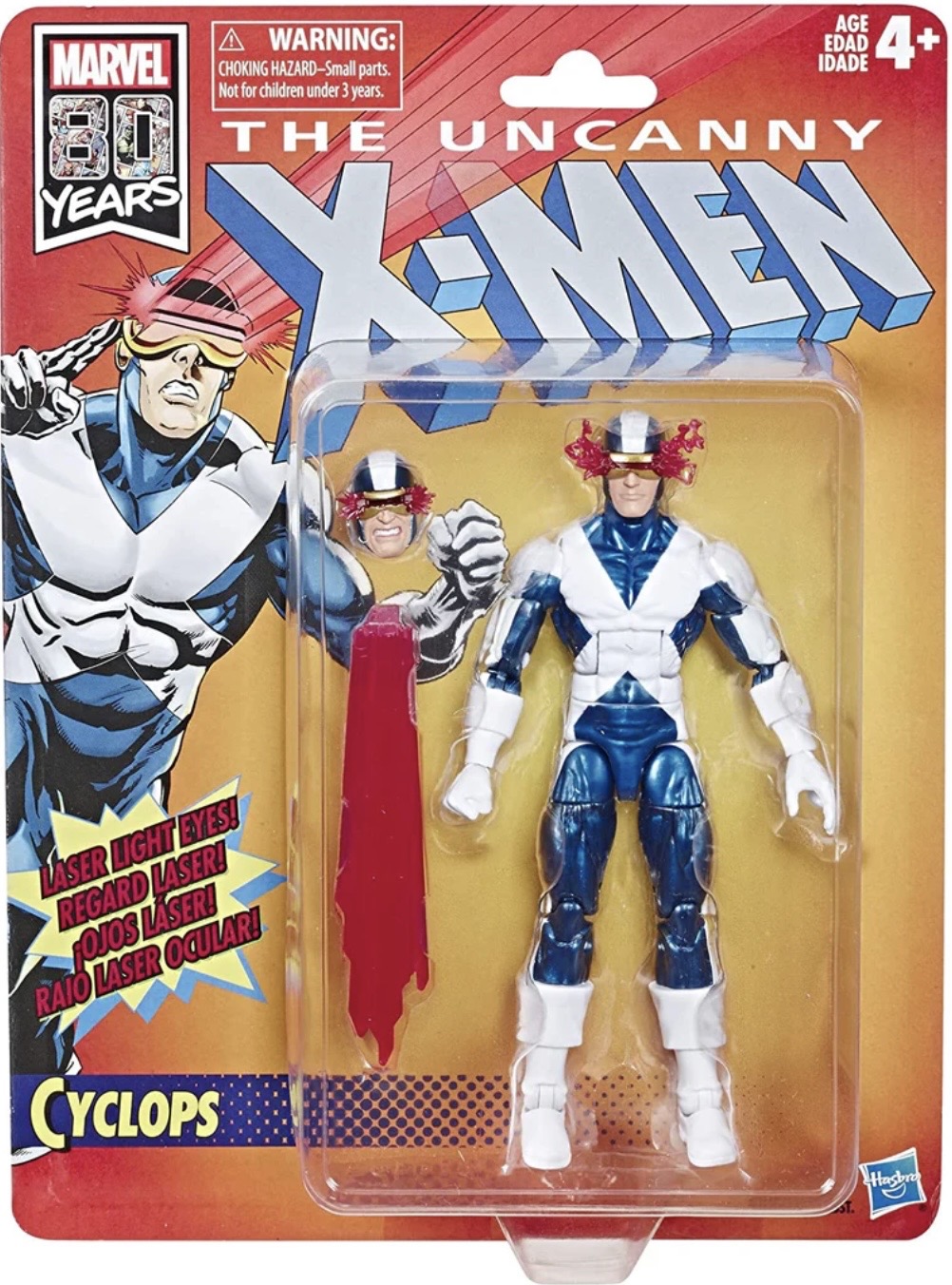Hasbro Marvel Legends Retro Series X-Men : Cyclops 6-inch Figure ฮาสโบร มาร์เวล เลเจนด์ ซีรี่ย์ส หุ่นโมเดลฟิกเกอร์ เอ๊กซ์-เมน ไซคลอปส์ ขนาด 6 นิ้ว ลิขสิทธิ์แท้
