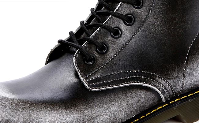 01051 รองเท้าบูท LZDZN Boots Leather Shoes high สไตล์วินเทจ [ชาย/หญิง] Size 35-44