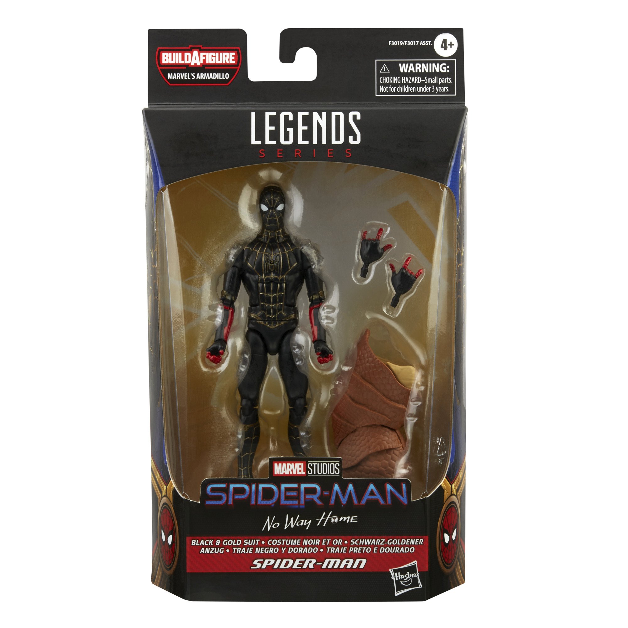 Hasbro Marvel Legends Series Black & Gold Suit Spider-Man (No Way Home) 6-inch Figure ฮาสโบร มาร์เวล เลเจนด์ ซีรี่ย์ส หุ่นโมเดลฟิกเกอร์ แบล็ค แอนด์ โกลด์ สูท สไปเดอร์-แมน (โน เวย์ โฮม) ขนาด 6 นิ้ว ลิขสิทธิ์แท้