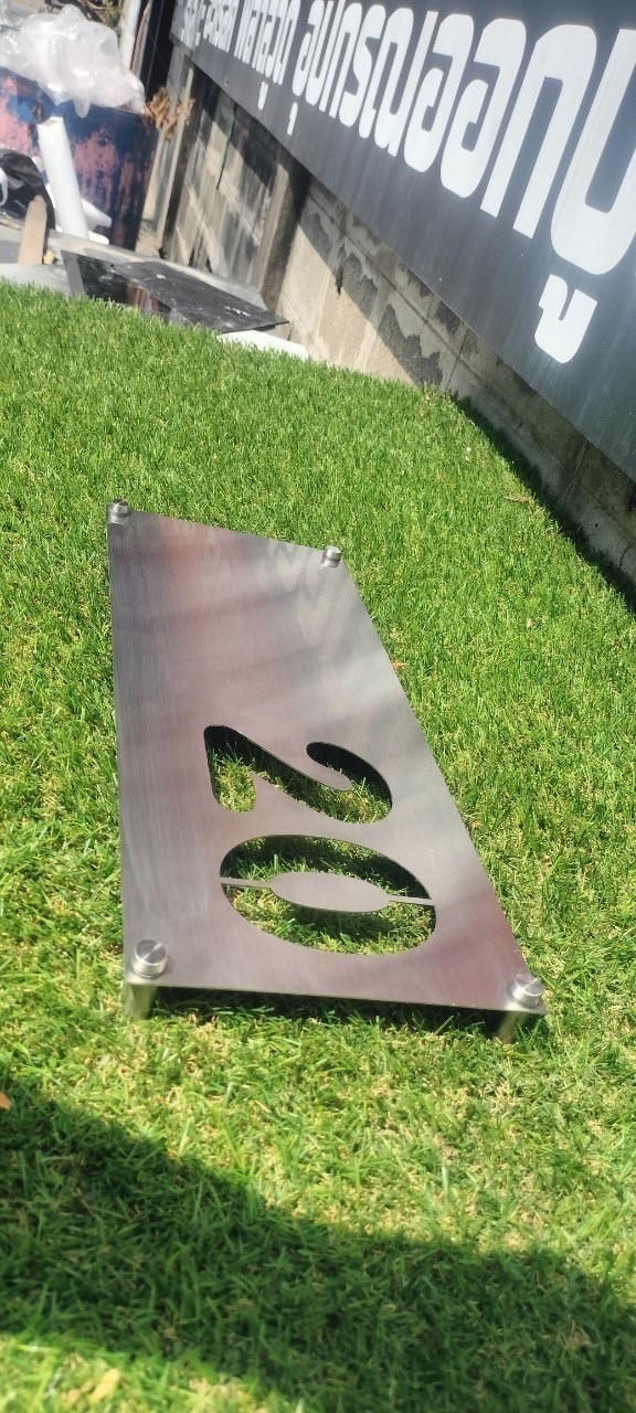 ป้ายเลขที่บ้าน แผ่นเรียบกัดกรด