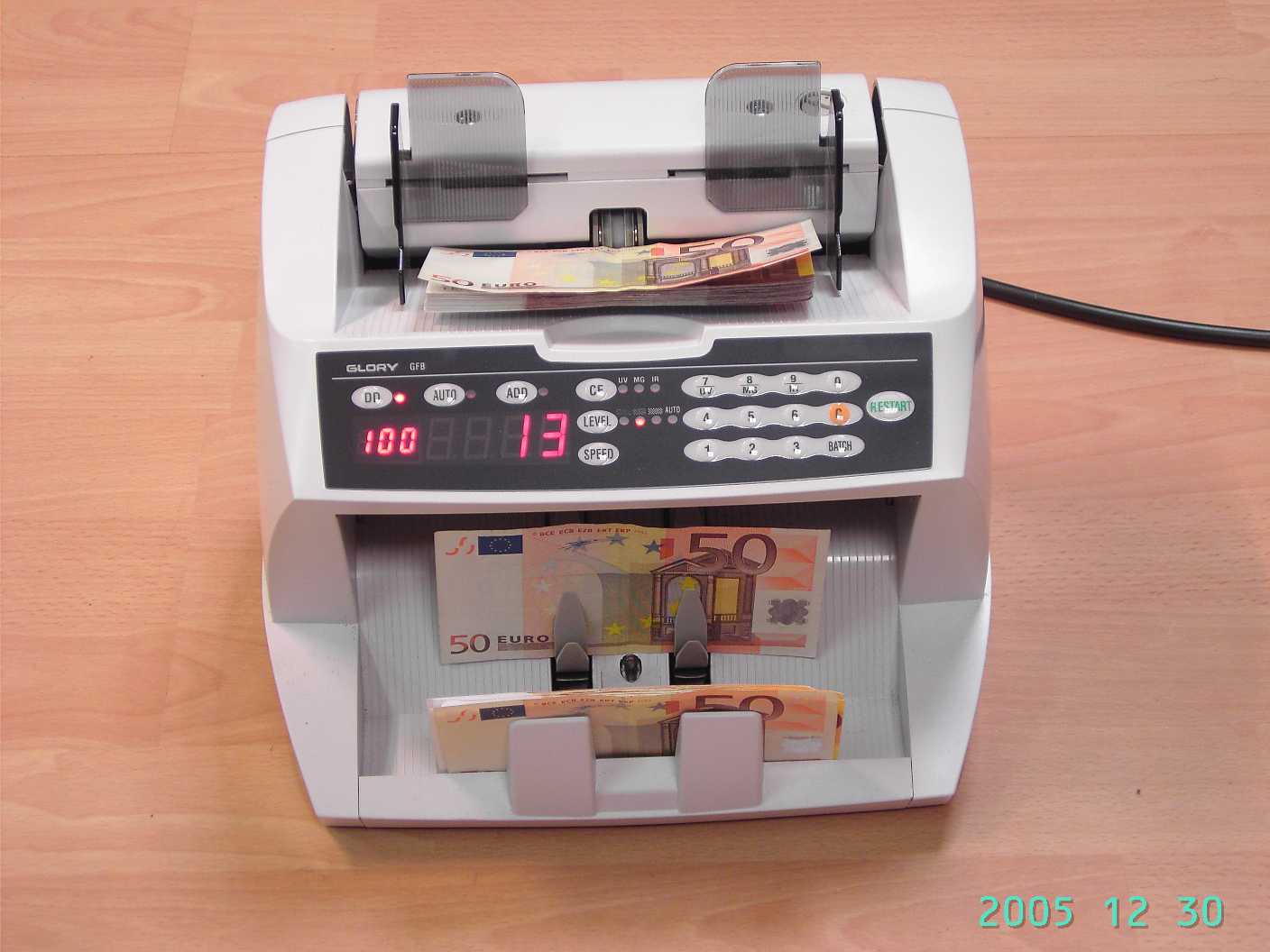 ขายถูก เครื่องนับธนบัตร GLORY รุ่น GFB-800D