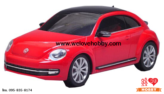 โมเดลรถ Volkswagen The Beetle สีแดง Scale 1:24